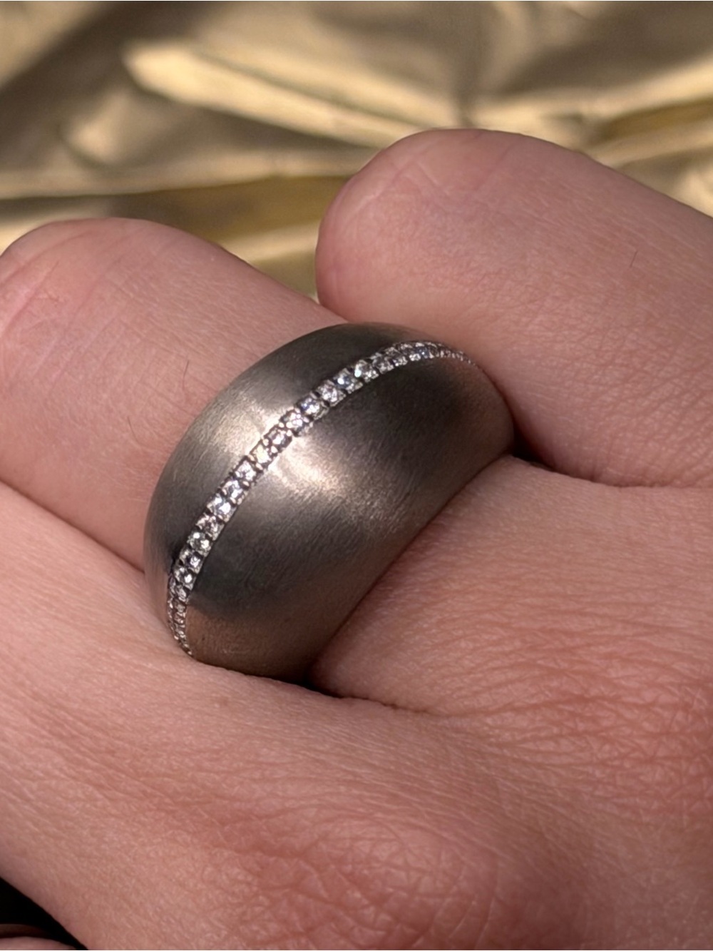 DEAN DAVISON Petite Pave Statement Ring with diamonds